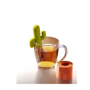 infuseur a the cactus en acier inoxydable et silicone